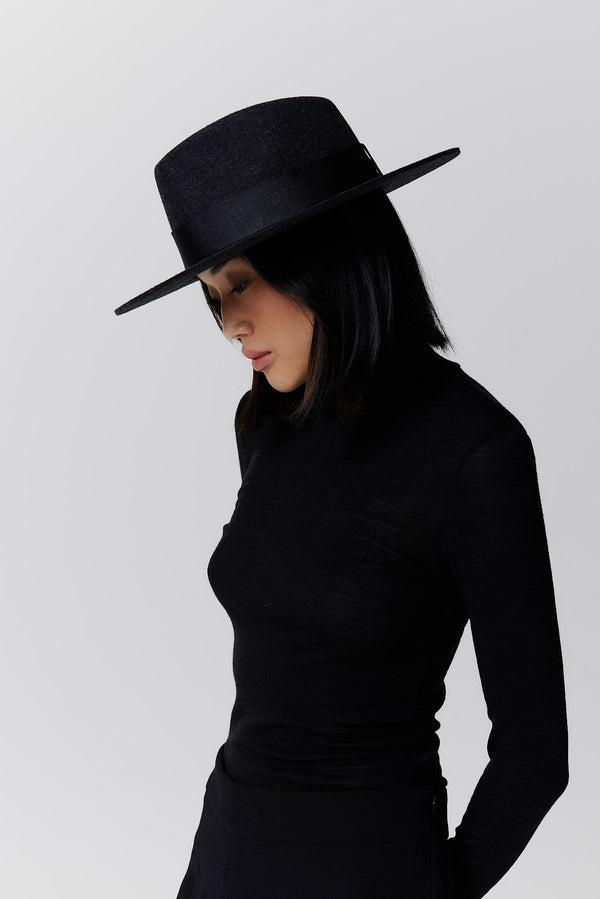 Prinz Berlin Merino Fedora Hut Short Brim Graphite Heißer Verkauf