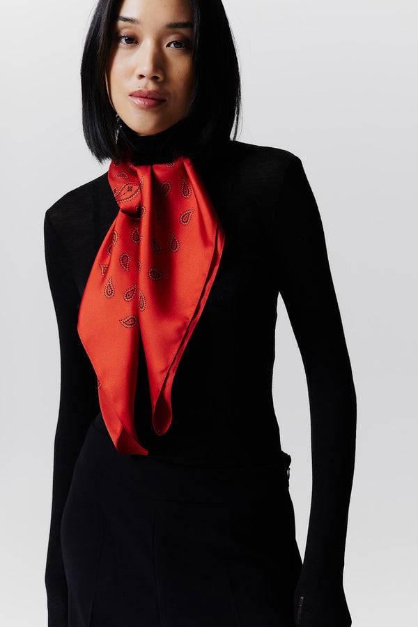 Prinz Berlin Seidentuch Paisley 90 Rot Online Outlet