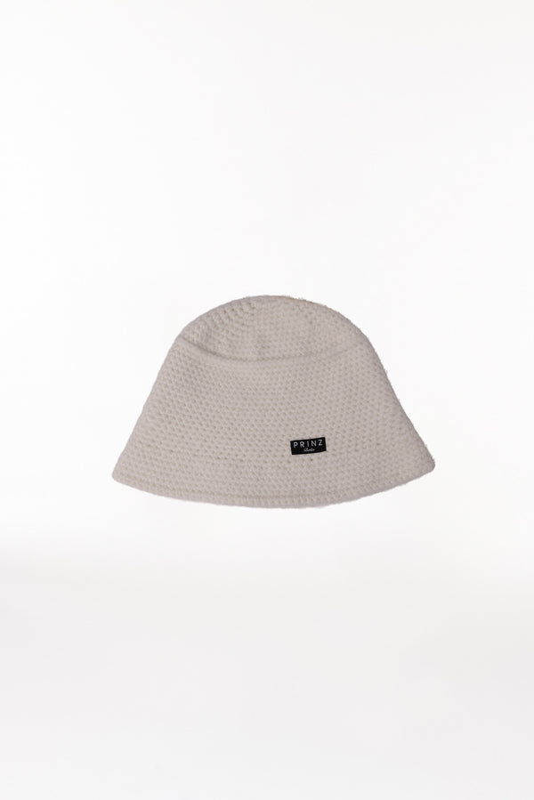 Prinz Berlin Kaschmir Bucket Hat Hand Crochet Weiß Tägliche Deals
