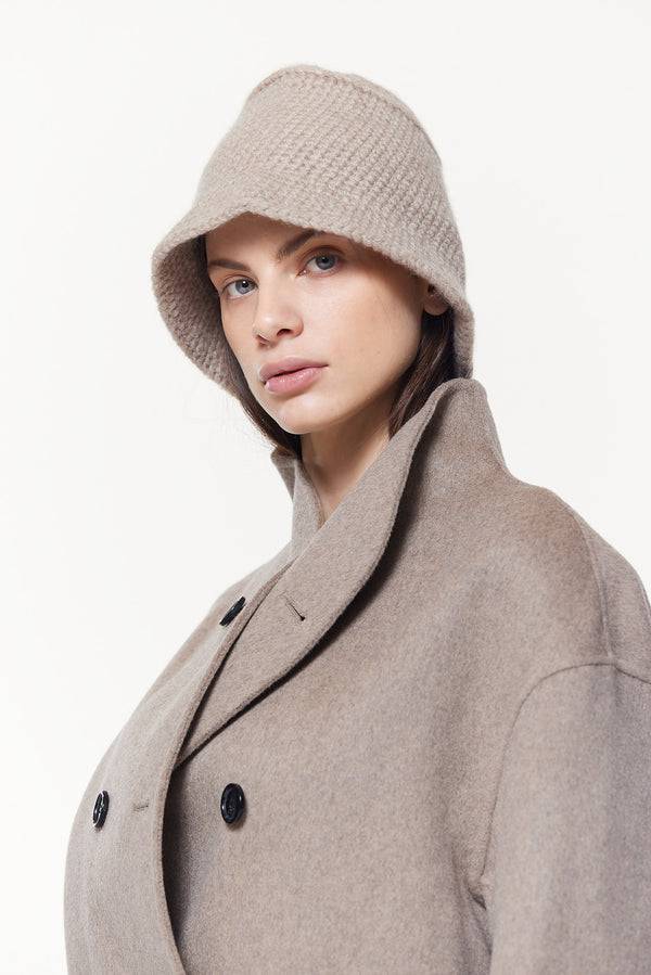 Prinz Berlin Kaschmir Bucket Hat Hand Crochet Beige Riesige Ersparnisse