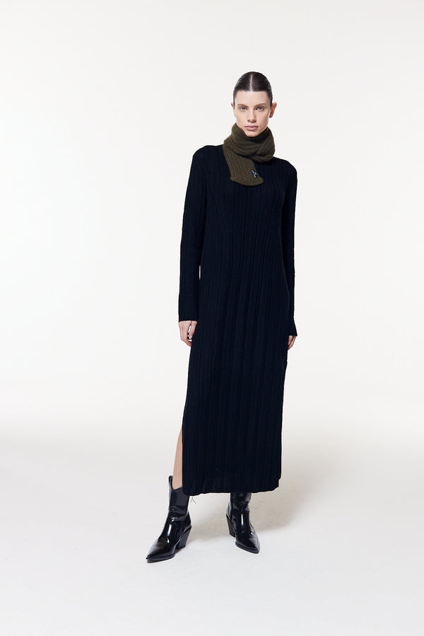 Prinz Berlin Kaschmir Kurzschal Hand Knit Grün Kostenlose Rückgabe