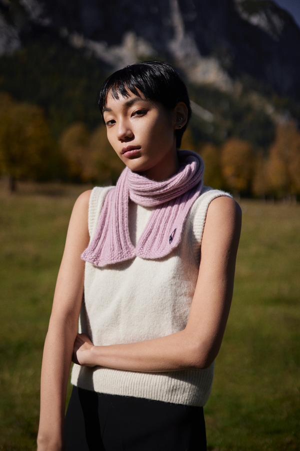 Prinz Berlin Kaschmir Kurzschal Hand Knit Rosa Bis zu 50% Rabatt