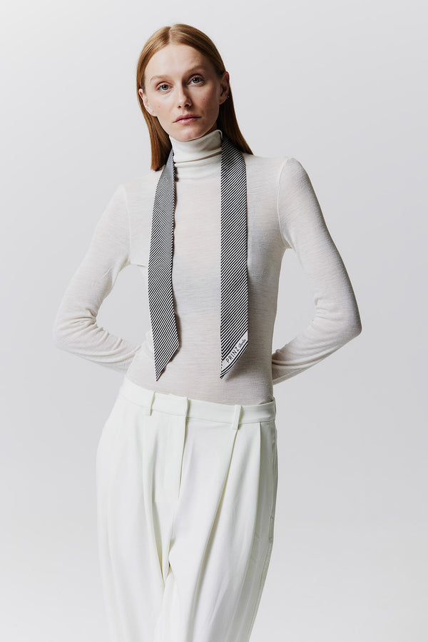 Prinz Berlin Seidentwilly Stripes in Off-White Bis zu 65% Rabatt