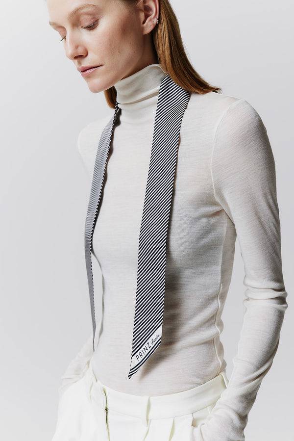 Prinz Berlin Seidentwilly Stripes in Off-White Bis zu 65% Rabatt