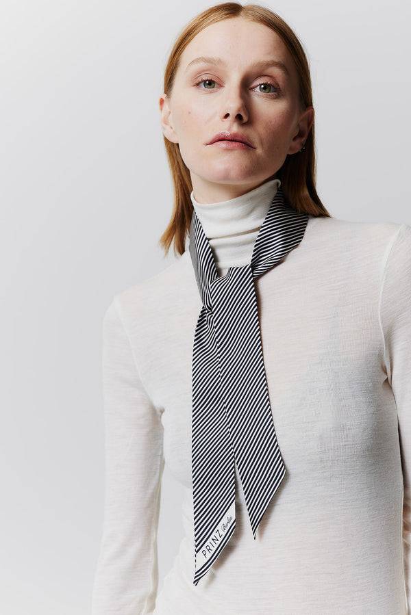 Prinz Berlin Seidentwilly Stripes in Off-White Bis zu 65% Rabatt