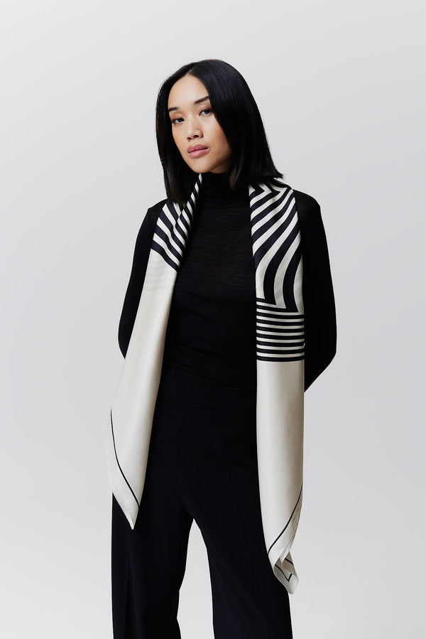 Prinz Berlin Seidentuch Swirl 123 Off-White Bis zu 55% Rabatt