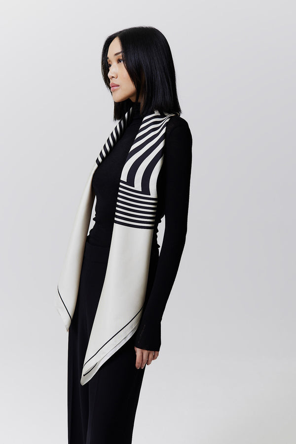 Prinz Berlin Seidentuch Swirl 123 Off-White Bis zu 55% Rabatt