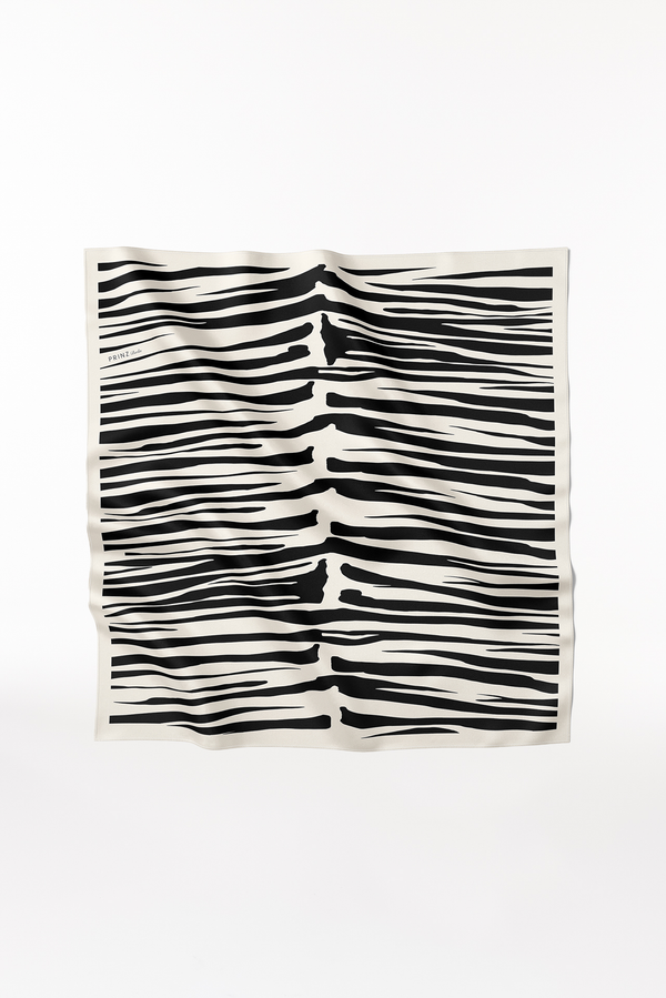 Prinz Berlin Seidentuch Zebra 123 Schwarz Clearance-Verkauf