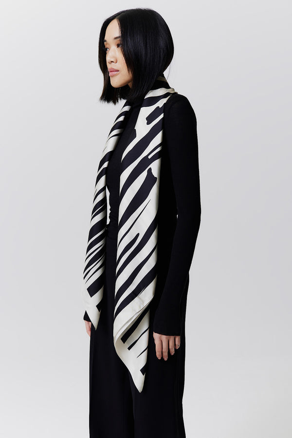Prinz Berlin Seidentuch Zebra 123 Schwarz Clearance-Verkauf