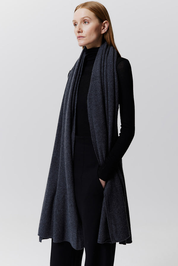 Prinz Berlin Kaschmir Schal Fine Knit Graphit Black Friday Preise