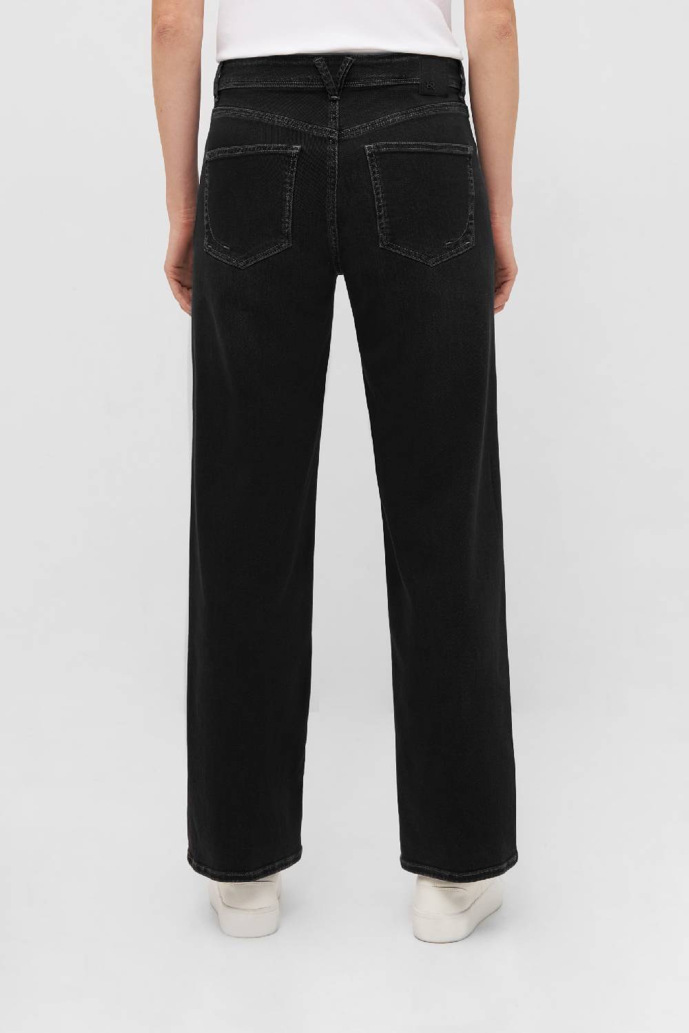Raffaello Rossi Marlenehose Straight lang Mid Waist grau: KIRA B Letzter Tag