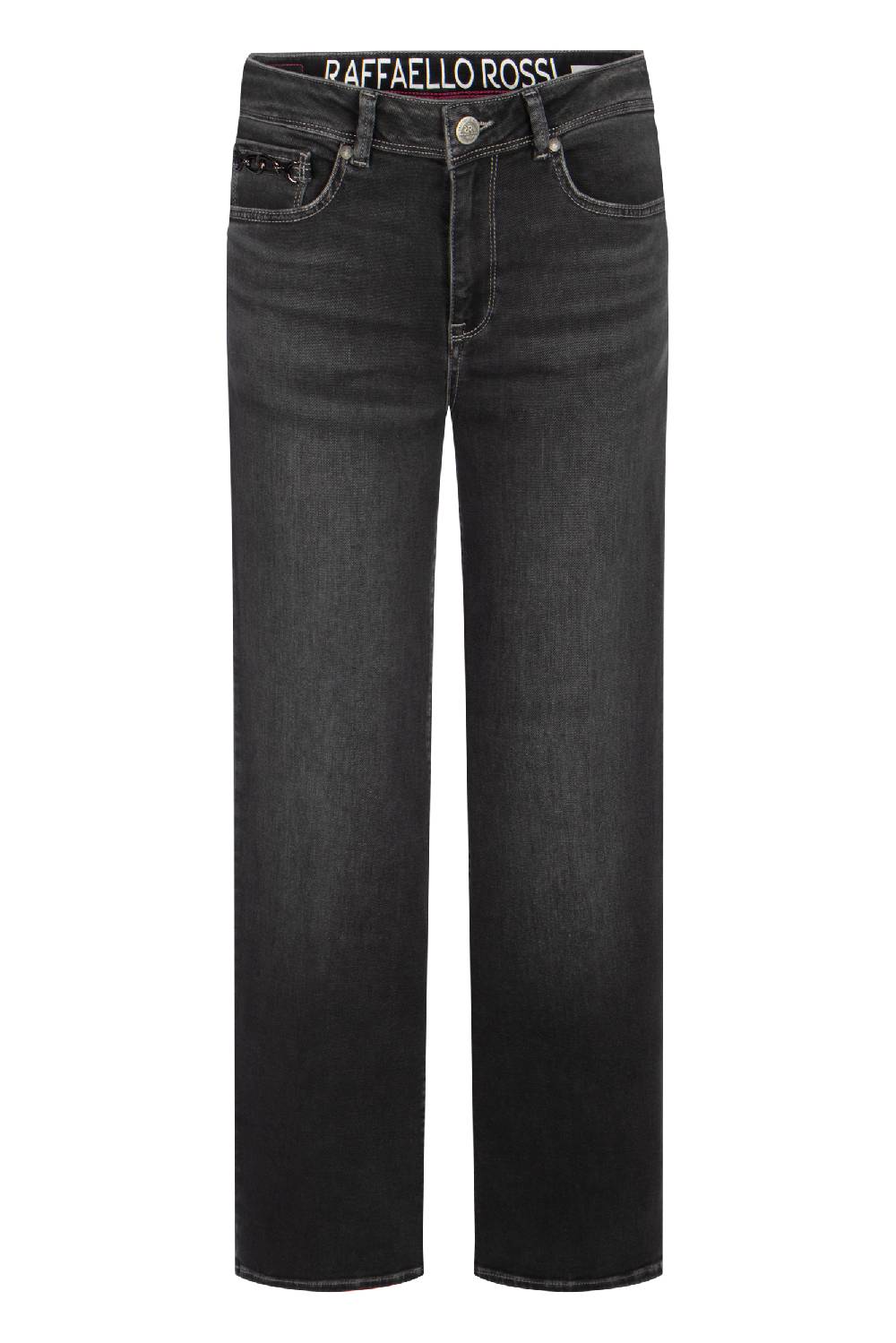 Raffaello Rossi Marlenehose Straight lang Mid Waist grau: KIRA B Letzter Tag