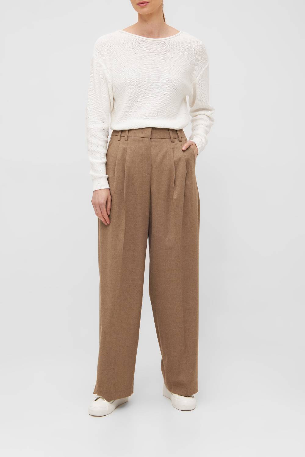 Raffaello Rossi Bundfaltenhose Wide Leg lang High Waist grau: MAYLA Bis zu 65% Rabatt