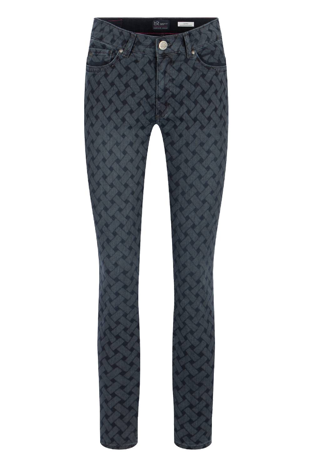 Raffaello Rossi 5-Pocket Slim lang Mid Waist gemustert: SUZY L Clearance-Verkauf