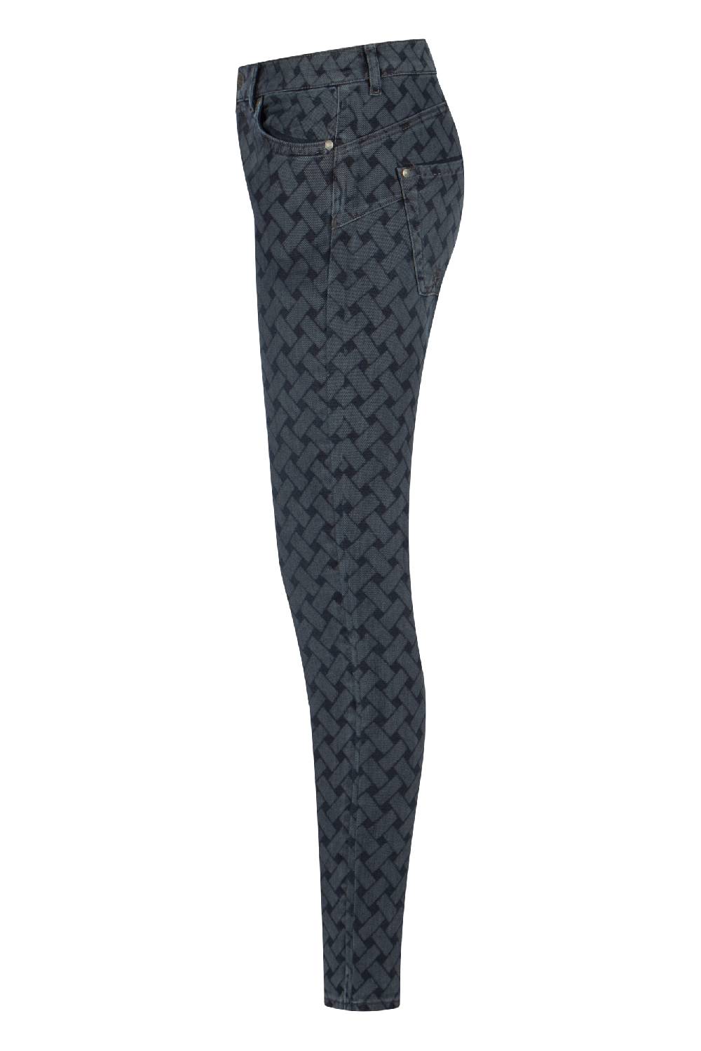 Raffaello Rossi 5-Pocket Slim lang Mid Waist gemustert: SUZY L Clearance-Verkauf