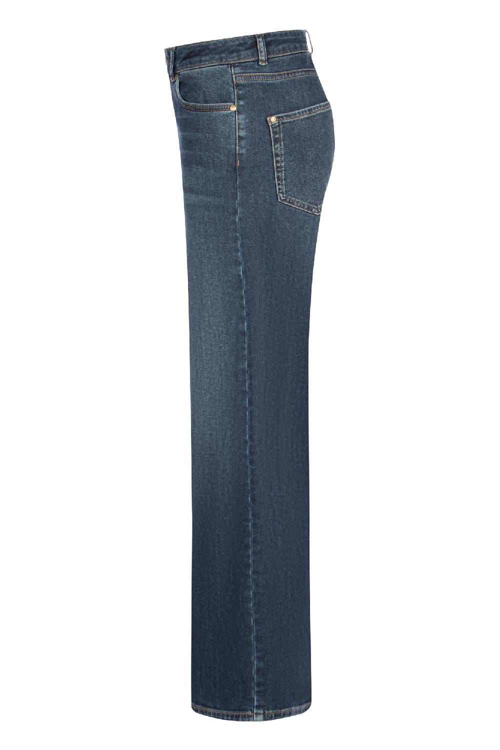 Raffaello Rossi Bootcut Wide Leg lang High Waist blau: SVENTY Kostenloser Versand international
