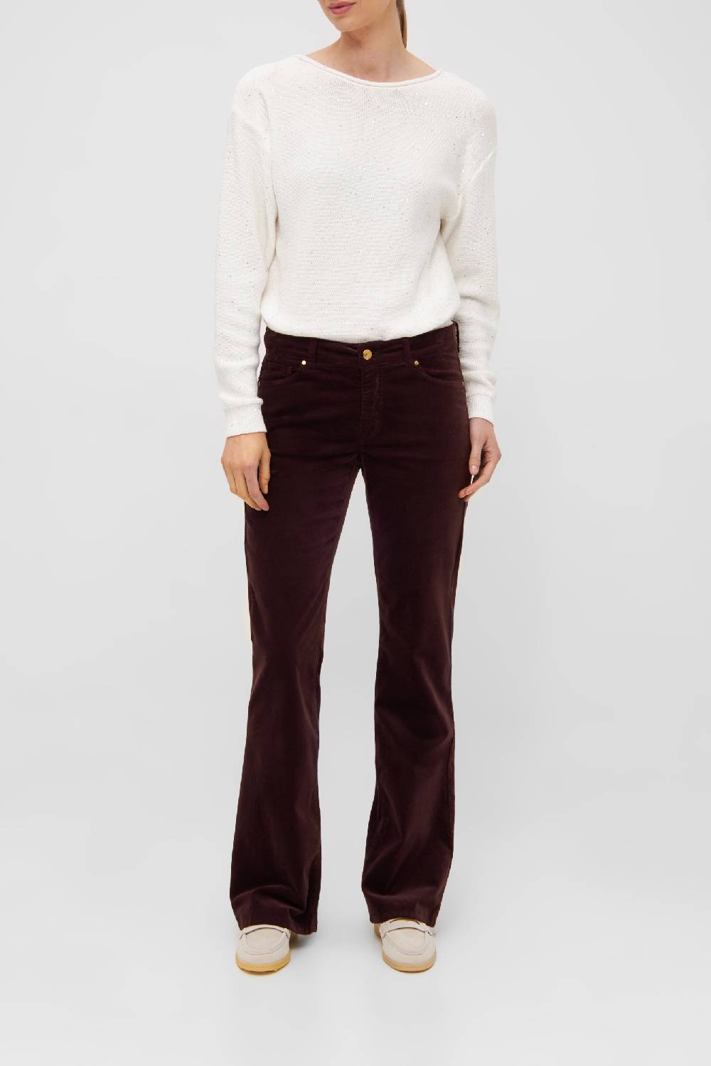 Raffaello Rossi Bootcut Slim lang Mid Waist schwarz: VIC FLARED Fabrikladen