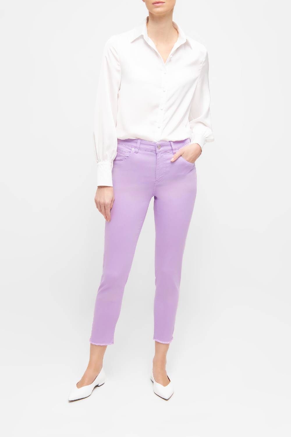 Raffaello Rossi 5-Pocket Slim verkürzt -7/8 Mid Waist rot: AMAL 7/8 Schlussverkauf