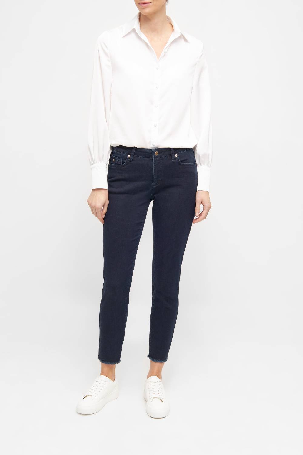 Raffaello Rossi 5-Pocket Slim verkürzt -7/8 Mid Waist schwarz: JANE Günstiger Verkauf