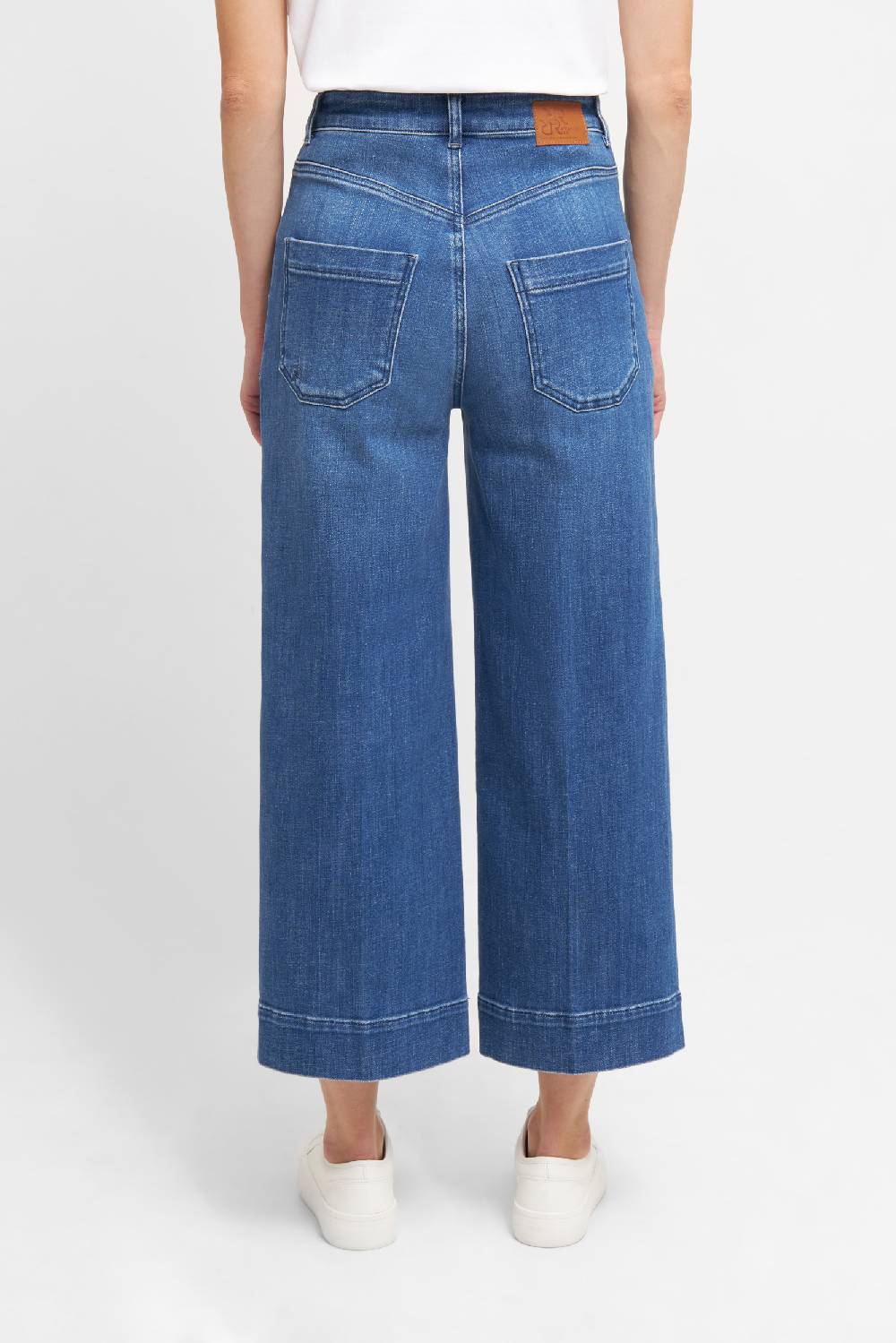 Raffaello Rossi 5-Pocket Wide Leg verkürzt -6/8 High Waist blau: MIRU 6/8 Blitzverkäufe
