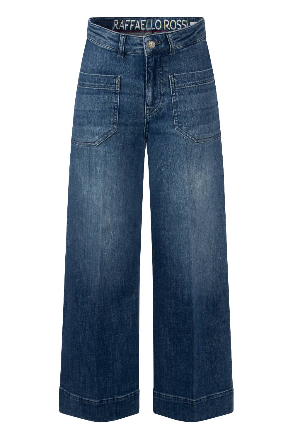 Raffaello Rossi 5-Pocket Wide Leg verkürzt -6/8 High Waist blau: MIRU 6/8 Blitzverkäufe