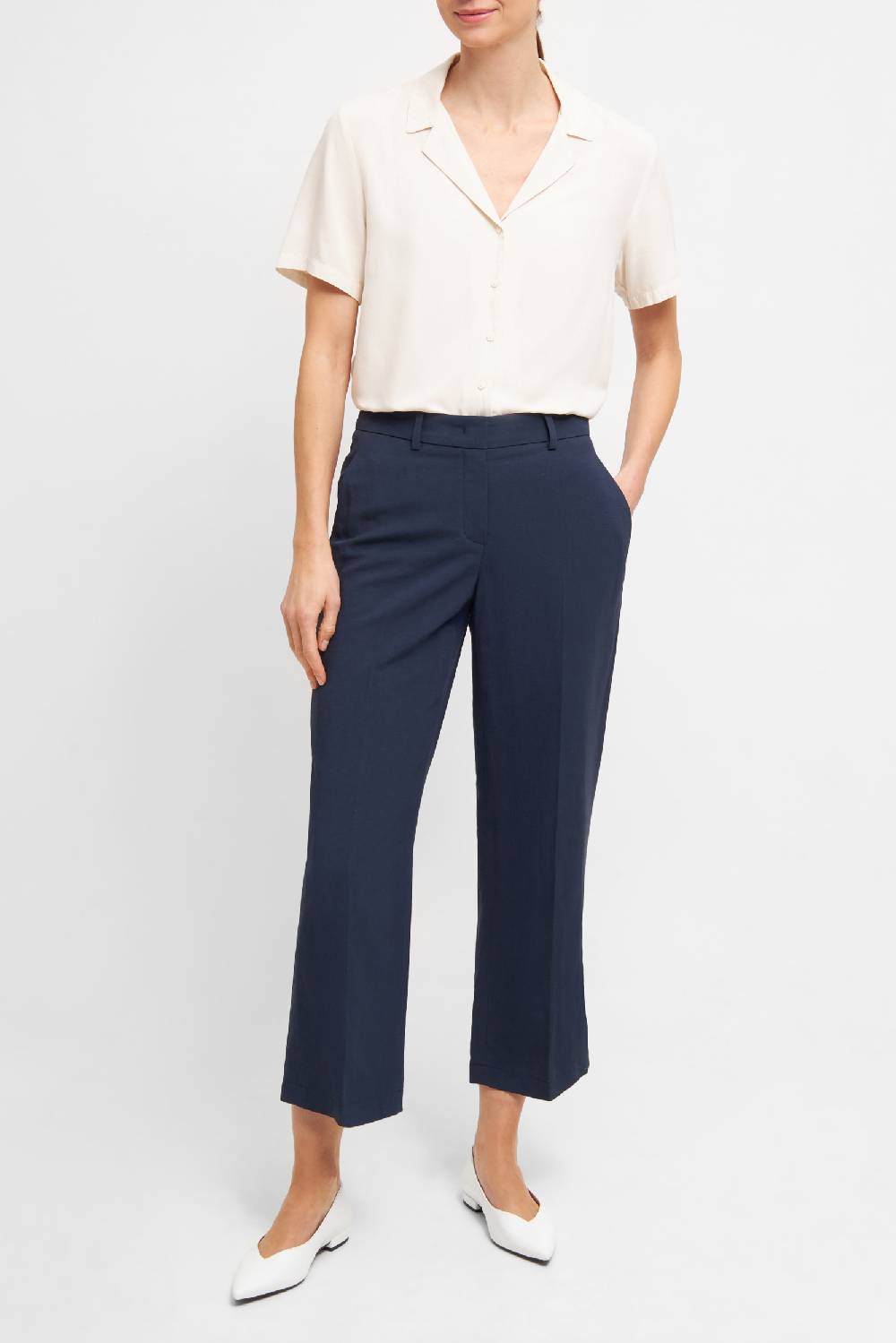 Raffaello Rossi Marlenehose Straight verkürzt -7/8 Mid Waist schwarz: OLESSA 7/8 Blitzangebot