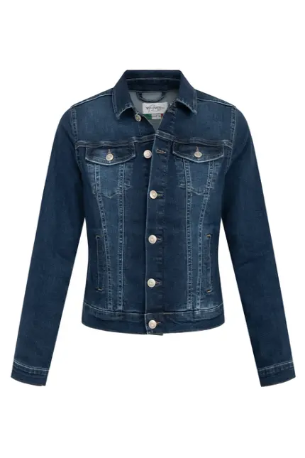 Recover Pants Jeansjacke Chic in Used-Optik in DENIM BLUE Artikelnummer REC-30100-01-4325-145 Blitzverkäufe