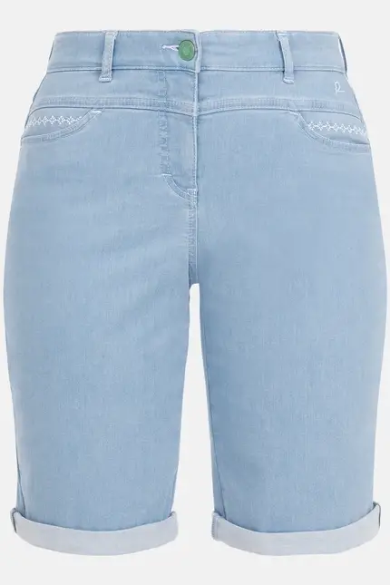 Recover Pants Carla, Relaxed-Fit-Bermuda mit Bordürenstickerei in BLEACHED Artikelnummer REC-13392-4238-106 Exklusivangebot