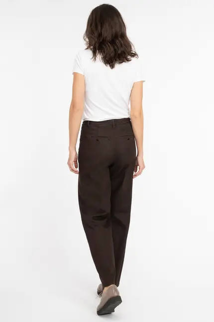 Recover Pants Bundfaltenhose Peggy in Dunkelbraun Artikelnummer REC-12641-U4143-887 Heißer Verkauf