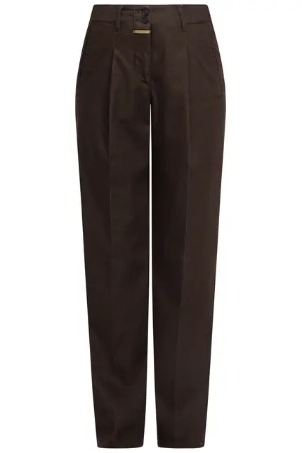 Recover Pants Bundfaltenhose Peggy in Dunkelbraun Artikelnummer REC-12641-U4143-887 Heißer Verkauf