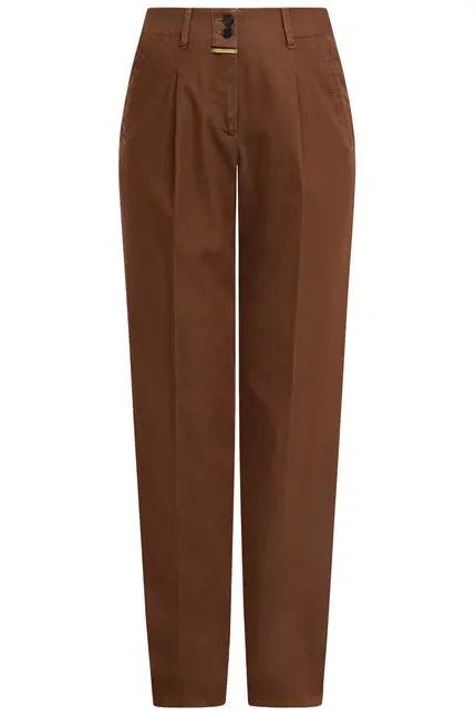 Recover Pants Bundfaltenhose Peggy in Tabakbraun Artikelnummer REC-12641-U4143-822 Neueste Mode