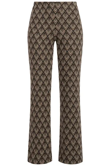 Recover Pants Jacquard-Strickhose Jasmin in SCHWARZ/ BRAUN/ BEIGE Artikelnummer REC-13409-4322-962 Tägliche Deals