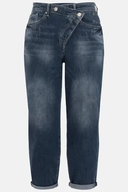 Recover Pants Gianna, Relaxed-Fit Jeans mit raffiniertem Verschluß in dark blue Artikelnummer REC-13388-4279-148 Bis zu 60% Rabatt