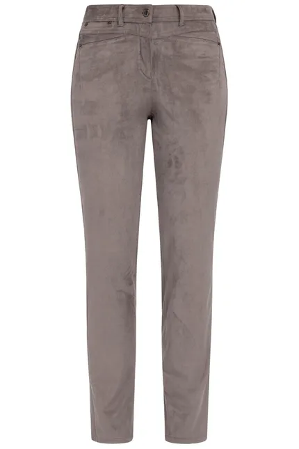 Recover Pants Hose in Wildlederoptik in DUNKELBRAUN Artikelnummer REC-11901-3049-890 Rabatt
