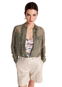 Riani HALBTRANSPARENTE CHIFFONBLUSE