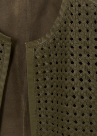 Riani KURZE LEDERJACKE MIT NETZOPTIK Großer Ausverkauf