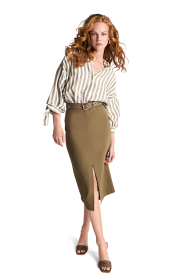 Riani LEINENBLUSE MIT STREIFEN