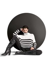 Riani ROLLKRAGEN-PULLOVER MIT STREIFEN Flash Sale