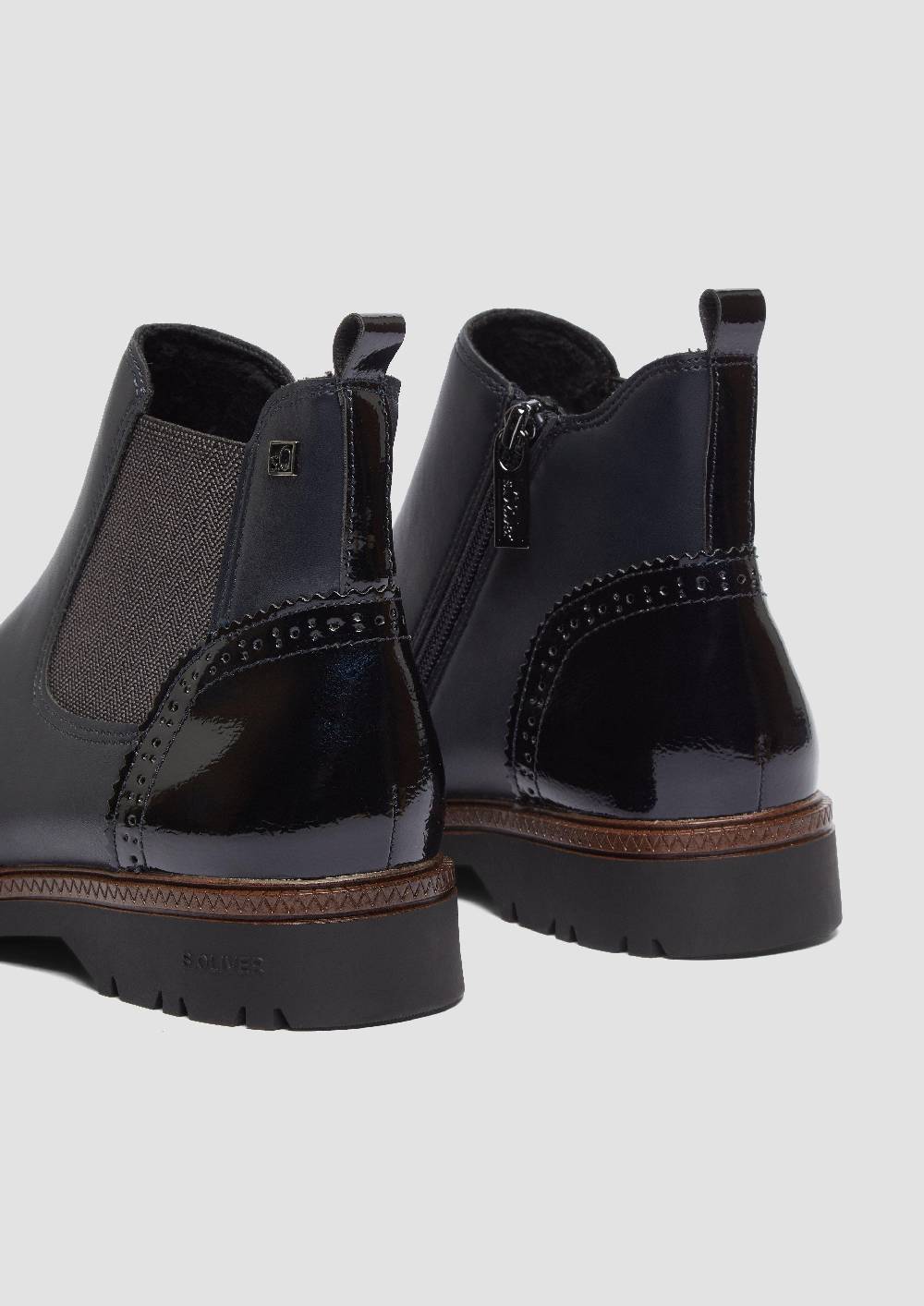 S.Oliver Chelsea Boots in Leder-Optik Bis zu 65% Rabatt
