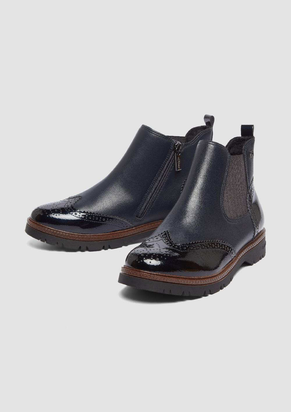 S.Oliver Chelsea Boots in Leder-Optik Bis zu 65% Rabatt