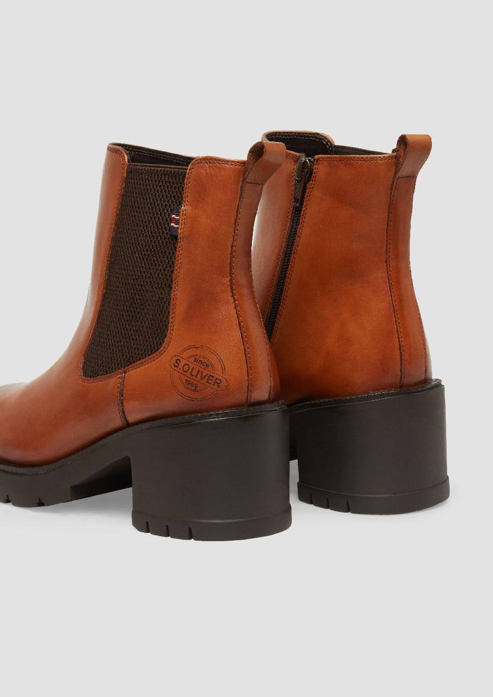 S.Oliver Chelsea-Boots aus Leder Sonderangebot der Fabrik
