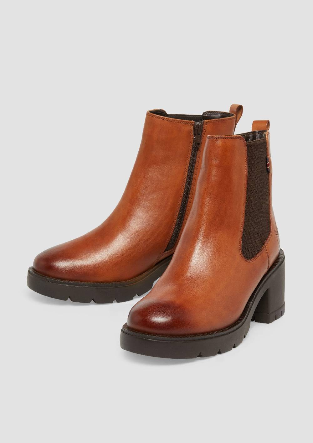 S.Oliver Chelsea-Boots aus Leder Sonderangebot der Fabrik