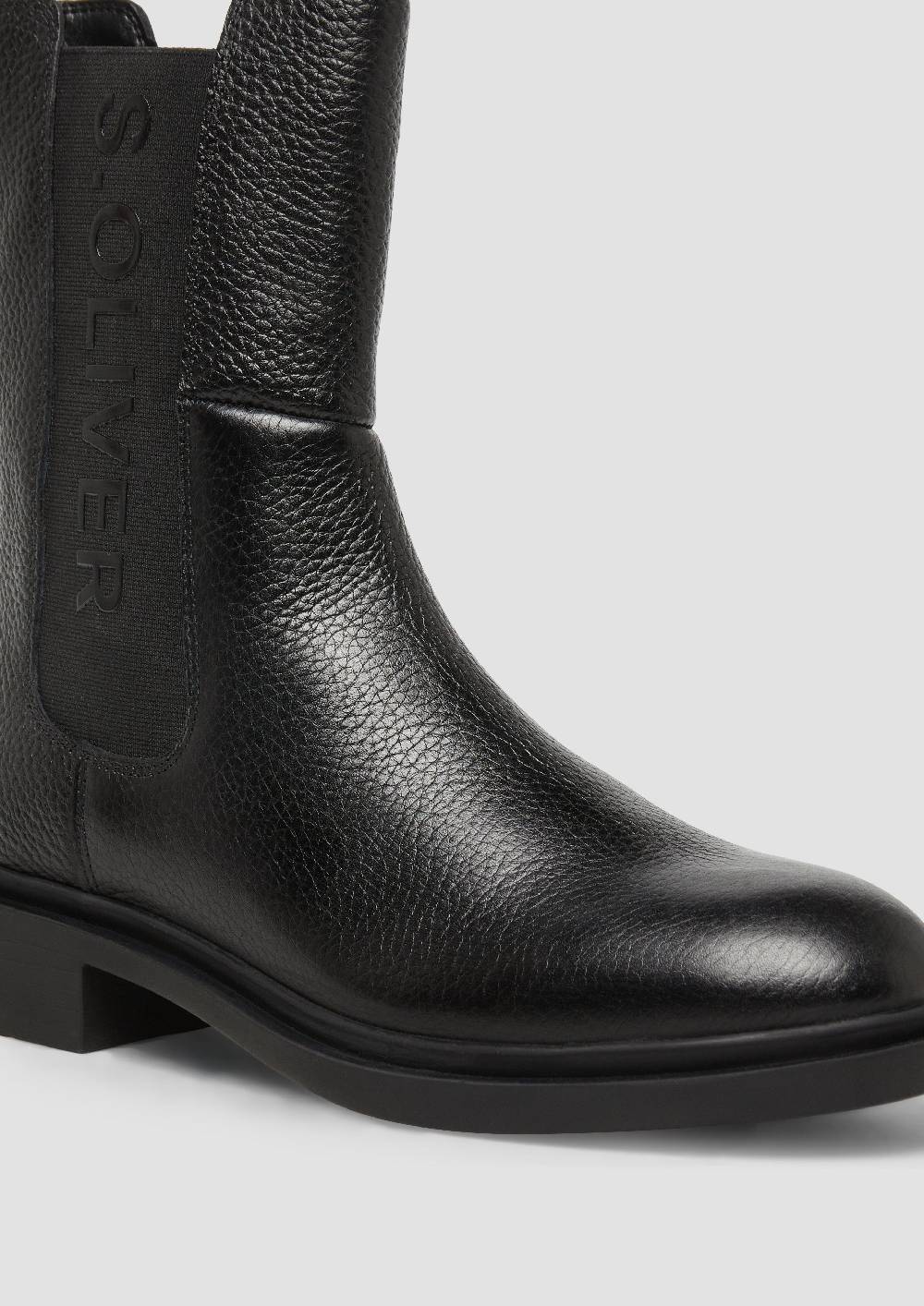 S.Oliver Stiefel aus Rindsleder mit Logo-Detail Fabrikladen