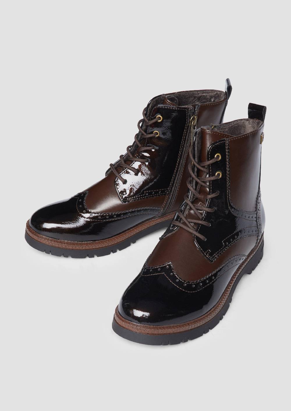 S.Oliver Stiefel mit Schnürung und Reißverschluss Black Friday Preise