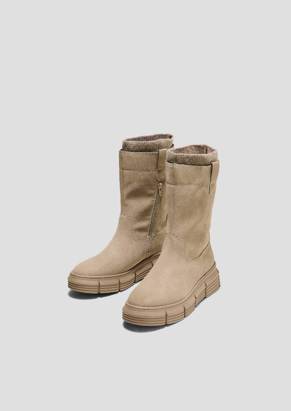S.Oliver Stiefel in Veloursleder-Optik Sonderangebot