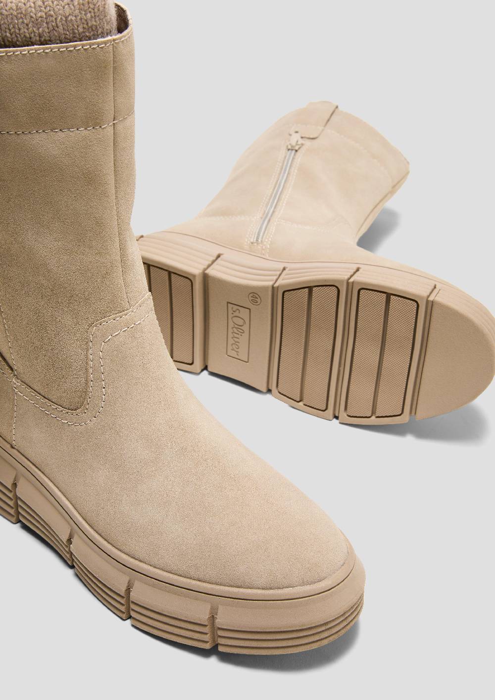S.Oliver Stiefel in Veloursleder-Optik Sonderangebot