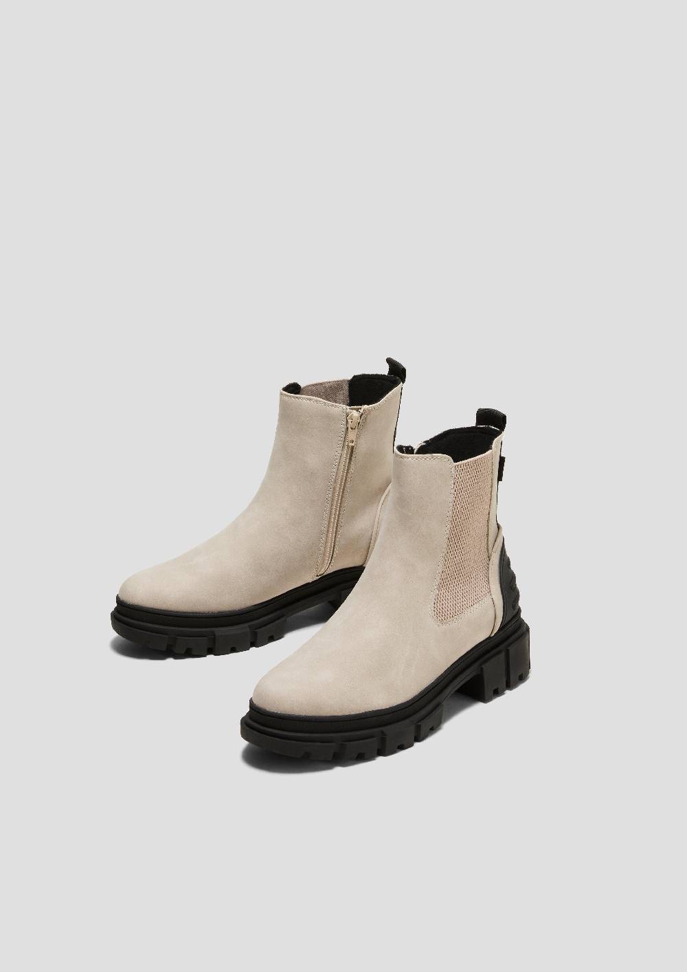 S.Oliver Chelsea Boots mit Kontrast-Detail Top Angebot