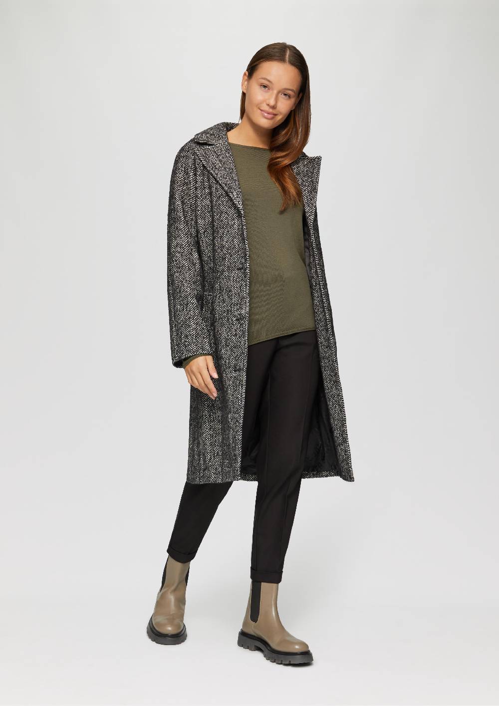 S.Oliver Leichter Feinstrickpullover mit Rollkante Tiefpreis