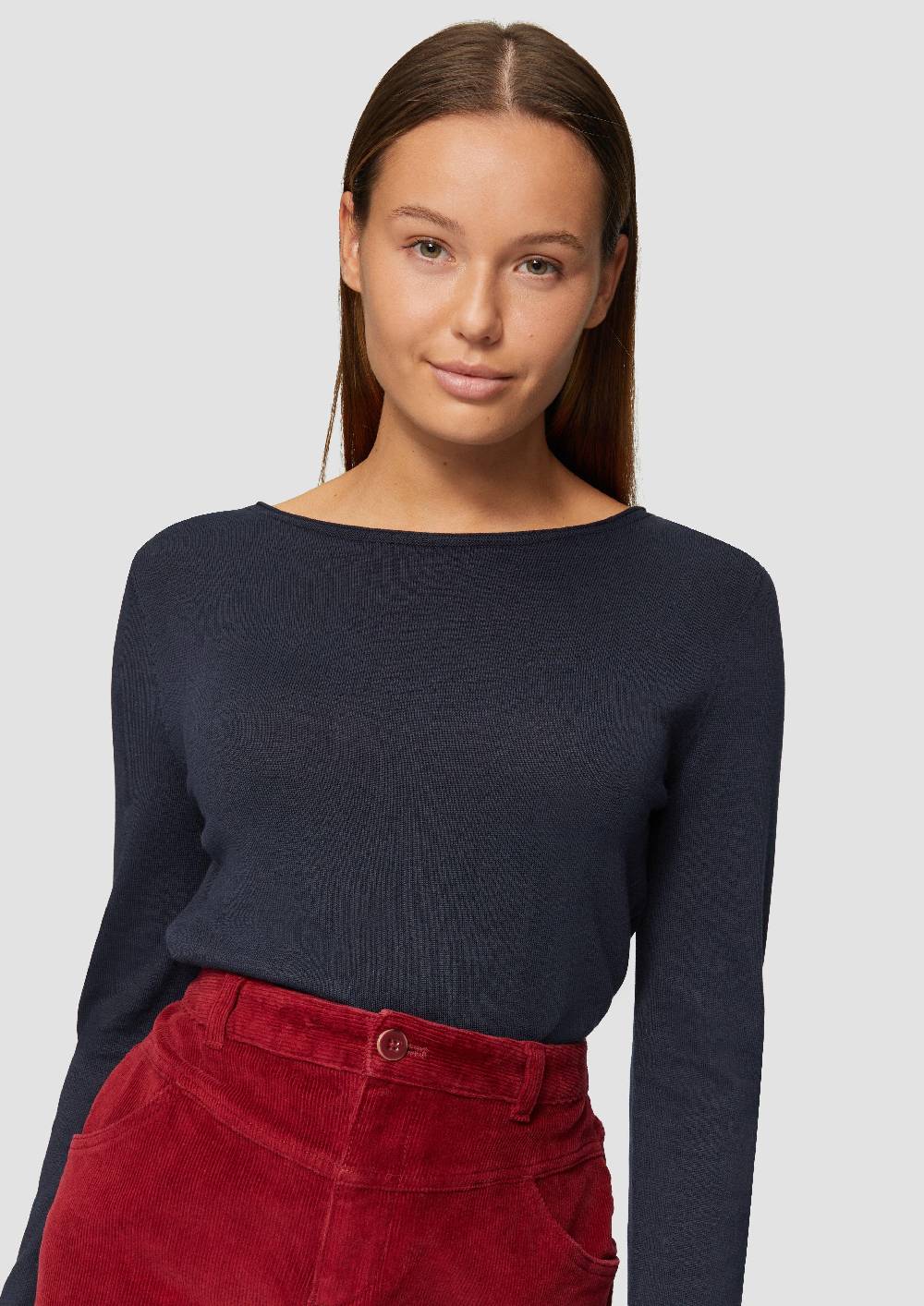 S.Oliver Leichter Feinstrickpullover mit Rollkante Super Sparpreis