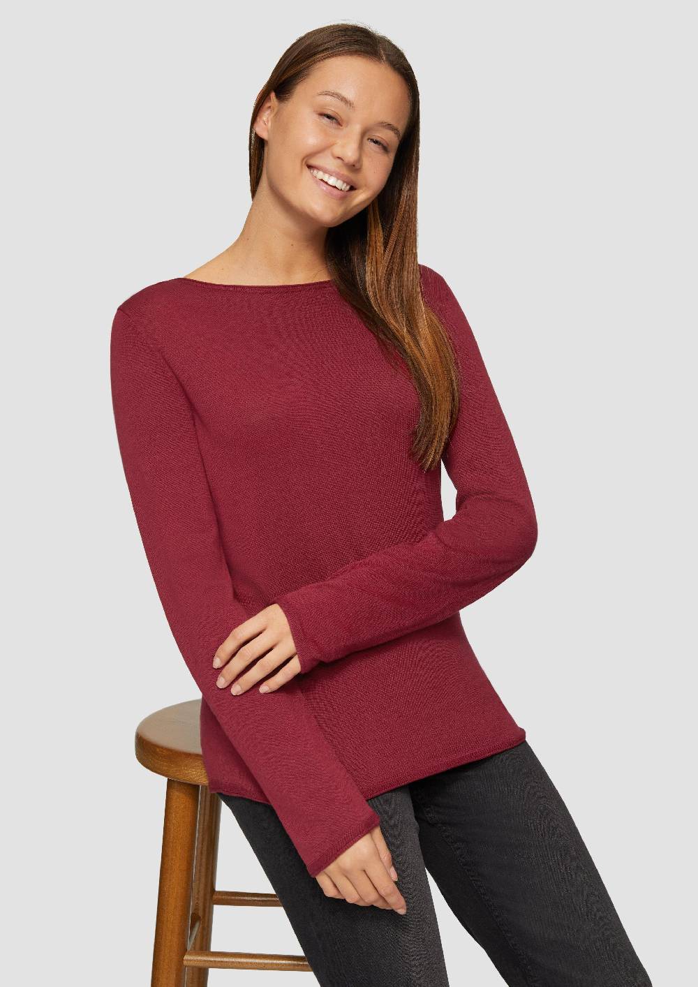S.Oliver Leichter Feinstrickpullover mit Rollkante Wochenangebot